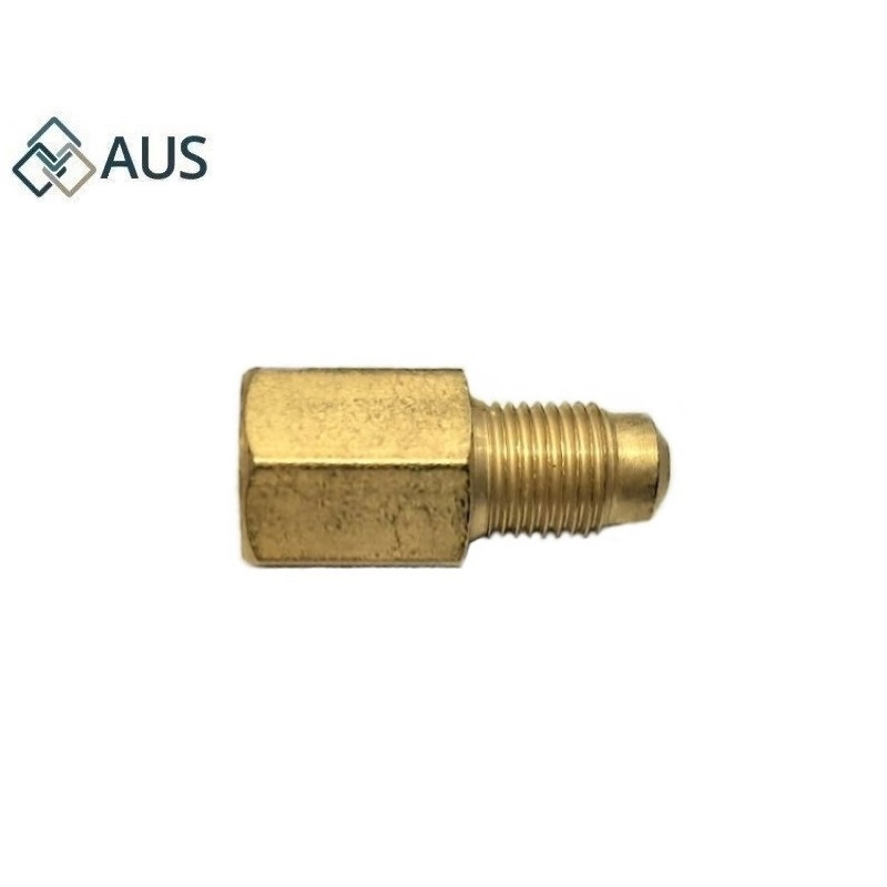 Переходник М10х1 нар./М12х1 внутр. L=30,8мм S=14 латунь, R-1012L