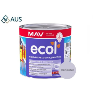 Эмаль По Металлу И Древесине серебристая (MAV ECOL ПФ-115) 2,4л (1,9 кг)