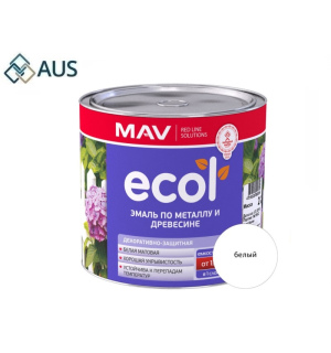 Эмаль По Металлу И Древесине белая (MAV ECOL ПФ-115) 2,4л (2кг)